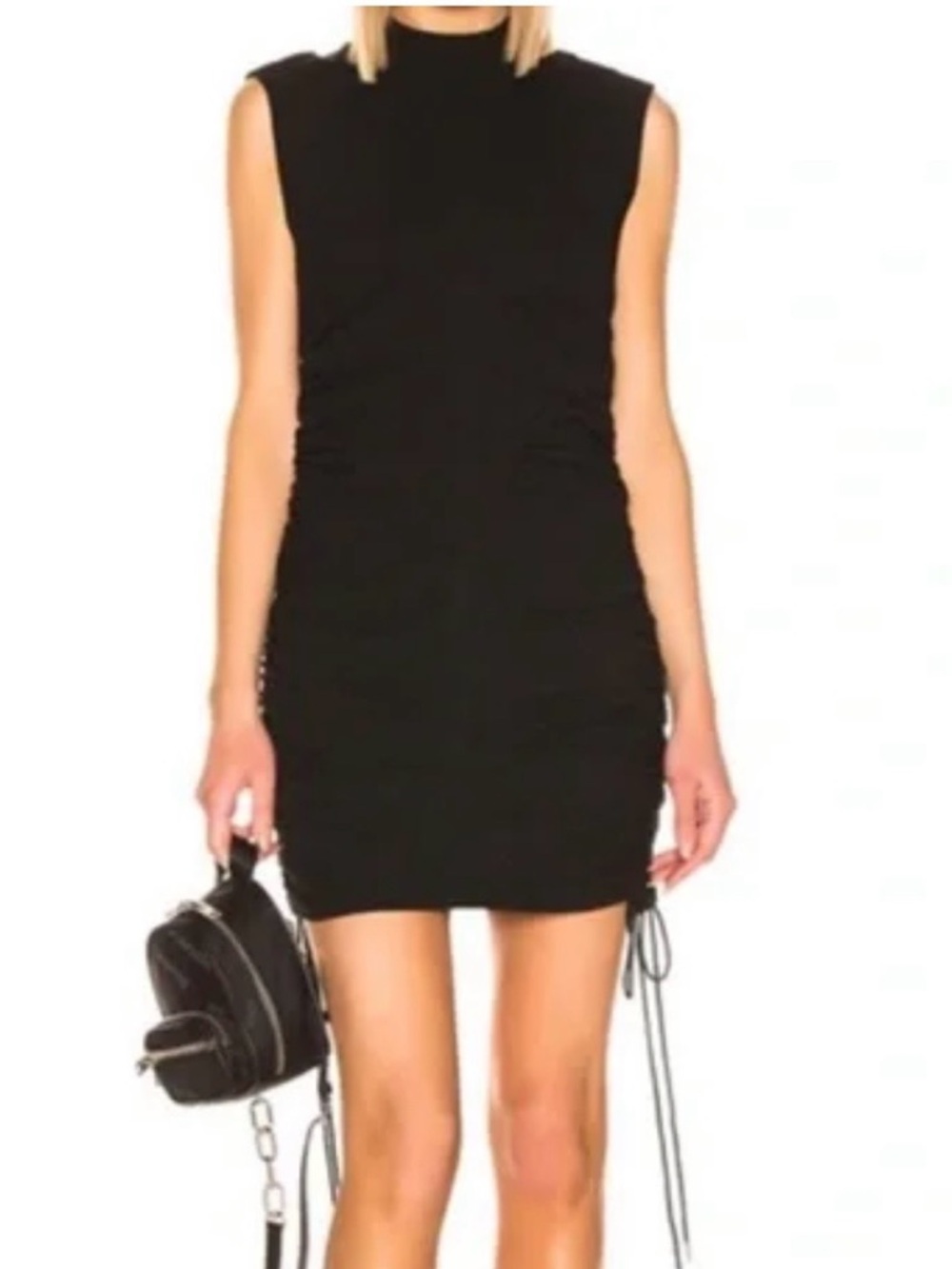 Alexander Wang Black Ruched Mini Dress